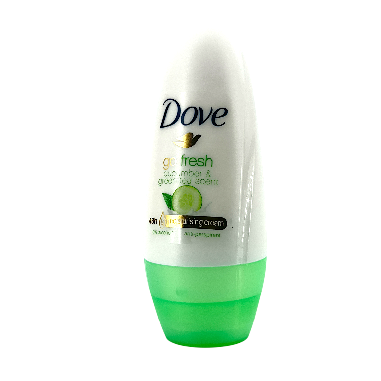 Dove Roll On Cucumber & Green Tea 40ml – refreshing deodorant with skin care benefits, available at Zakura Global.