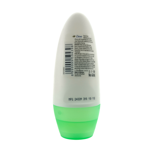 Dove Roll On Cucumber & Green Tea 40ml – refreshing deodorant with skin care benefits, available at Zakura Global.