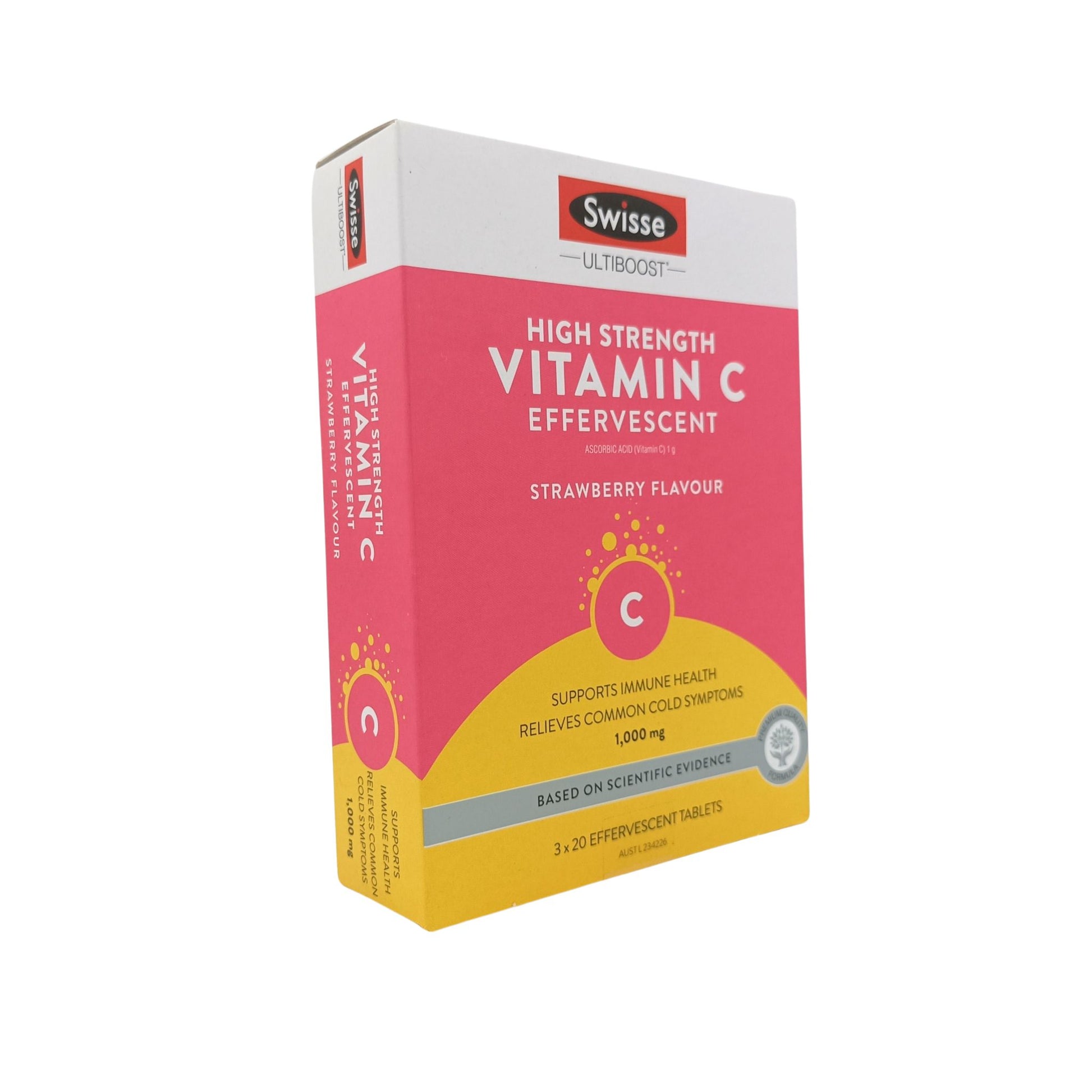 Swisse High Strength Vitamin C 1000mg Effervescent 3x20tabs