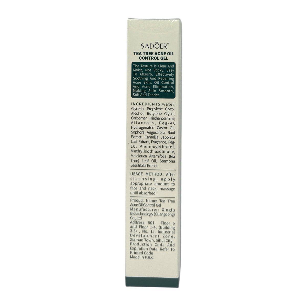 SADOER Tea Tree Anti-Acne Oil-Control Gel 20g
