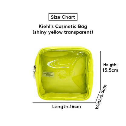 Kiehl's Cosmetic Bag(shiny yellow transparent) 1pc